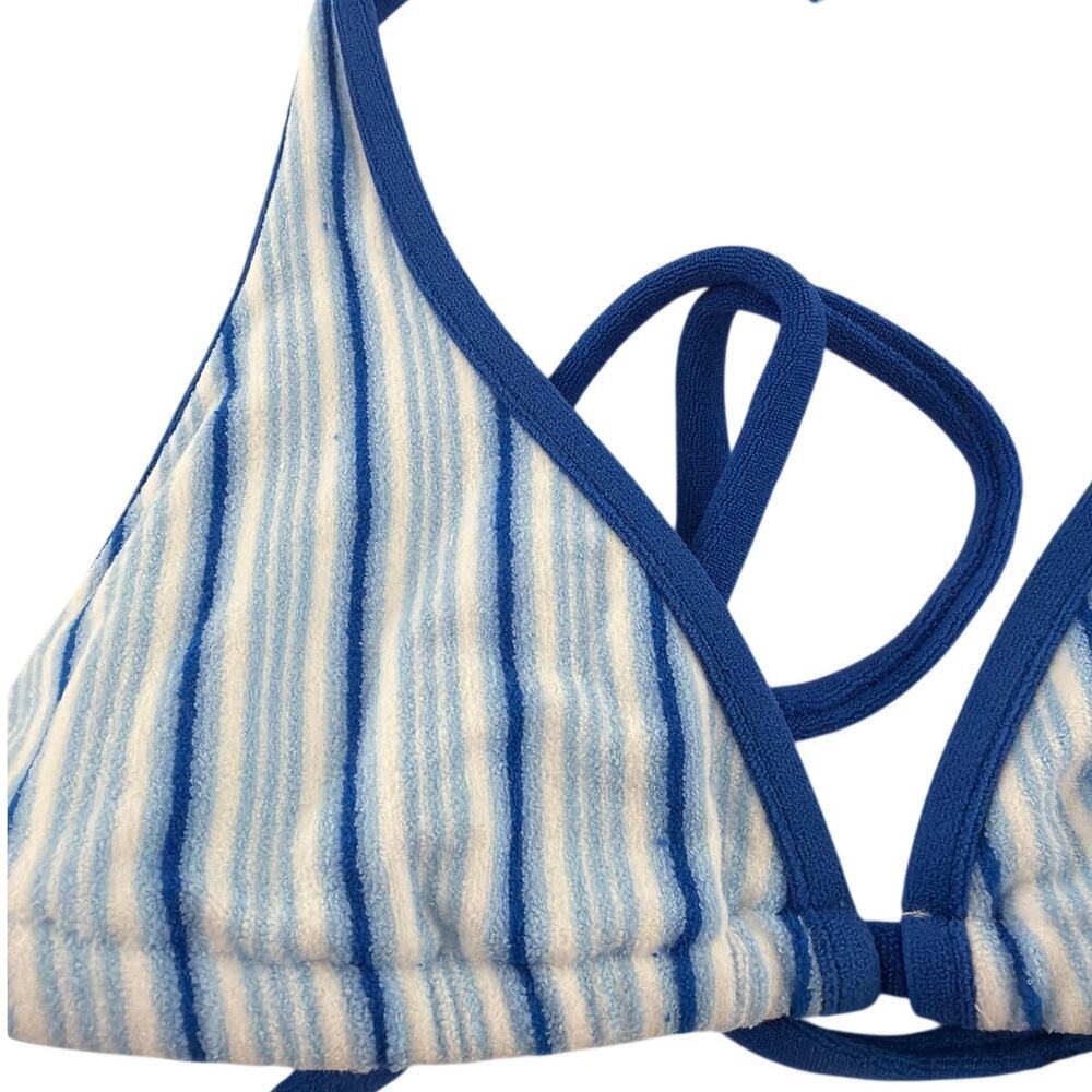 Frankies Bikinis Women's Seaside Stripe Diana Halter Bikini Top Size S - Picture 4 of 9